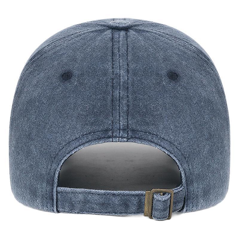 Spring And Summer Sun Protection Men's Retro Washed Letters Embroidered Peaked Cap - Urban Caps
