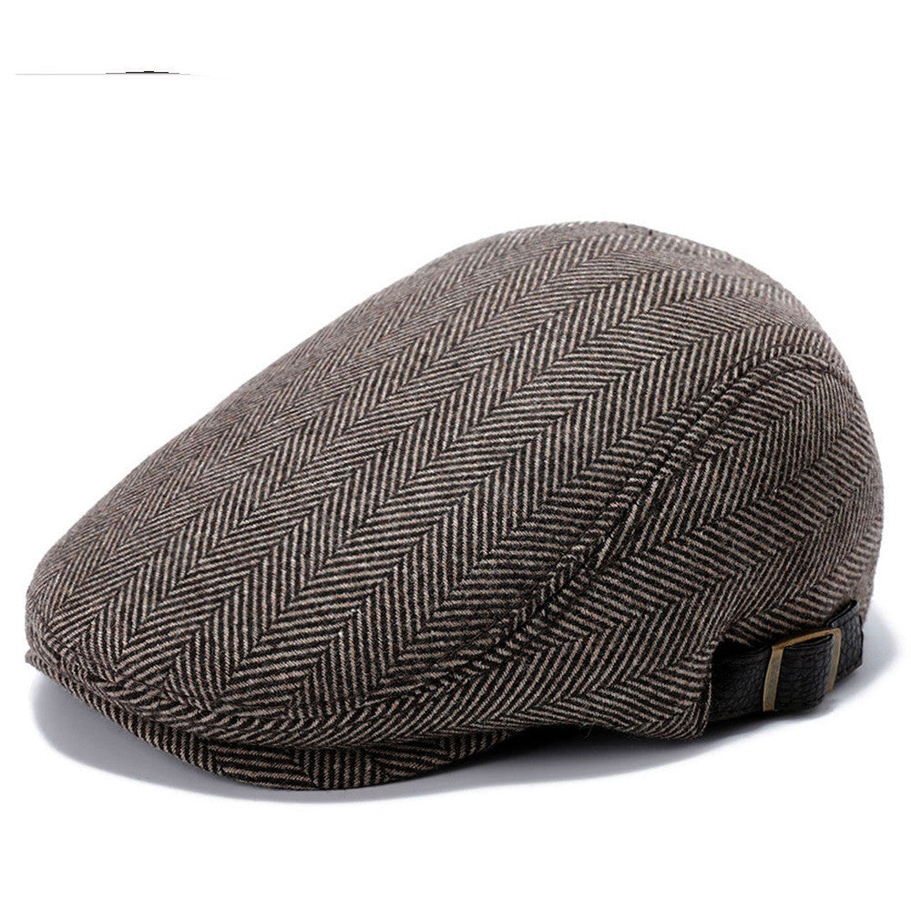 Outdoor Autumn And Winter Woolen Hat Men's Beret - Urban Caps