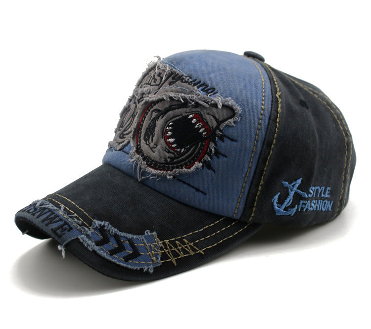 Shark Denim Cap Hip Hop Outdoor Snapback Baseball Caps - Urban Caps