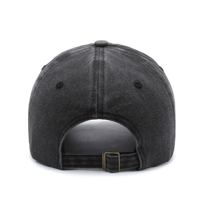 American Retro Soft Top Make Old Ripped Letter Embroidered Baseball Cap - Urban Caps