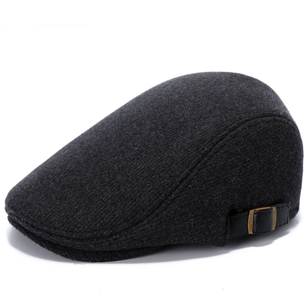 Outdoor Autumn And Winter Woolen Hat Men's Beret - Urban Caps