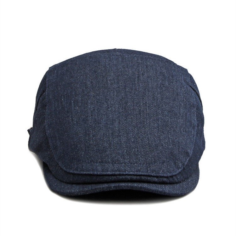 Simple Light Board Washed Denim Hat Men And Women All-match Retro Peaked Cap - Urban Caps