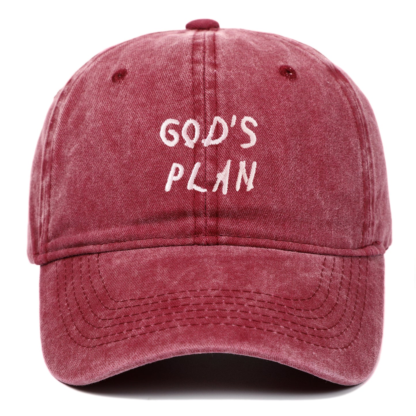 GODS PLAN Embroidered Baseball Cap Pure Cotton Washed - Urban Caps