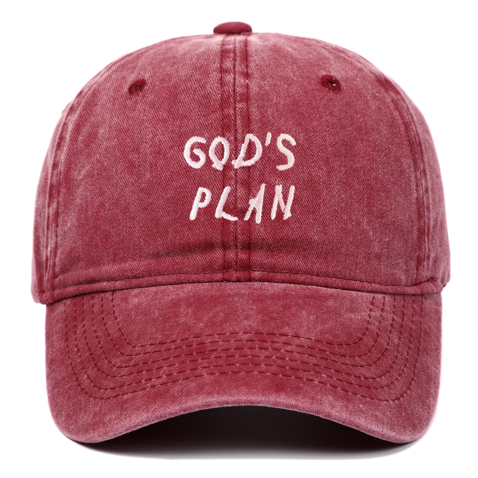 GODS PLAN Embroidered Baseball Cap Pure Cotton Washed - Urban Caps