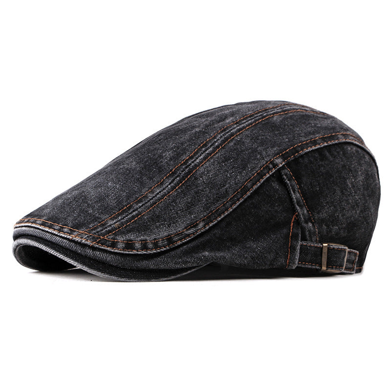 Fashion Wash Denim Beret Men - Urban Caps