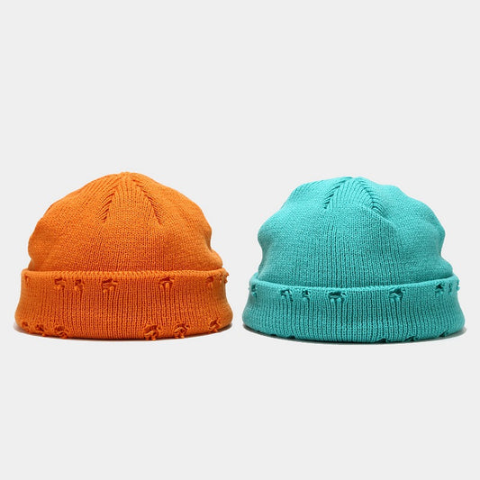 Chic and Cozy: Hole-Knitted Wool Hat for Effortless Style - Urban Caps