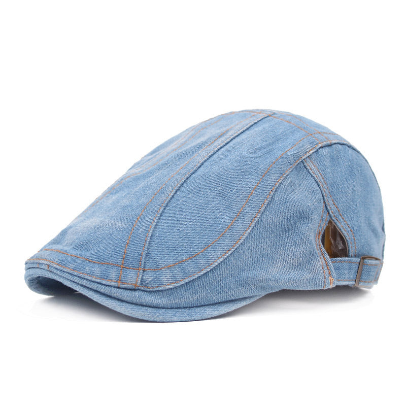 Women's Denim Beret – Vintage Washed Cotton Cap | 4 Stylish Designs - Urban Caps