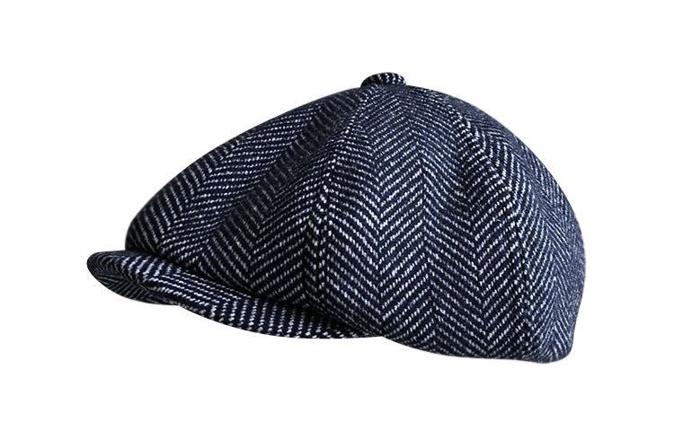 Duffle Octagonal Herringbone Wool Woolen Beret - Urban Caps