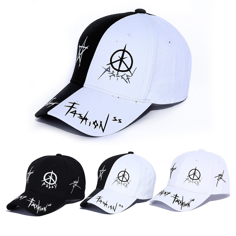 Custom Graffiti Snapback Baseball Caps Black And White Patchwork Men Women Hip Hop Fashion Casual Hat - Urban Caps