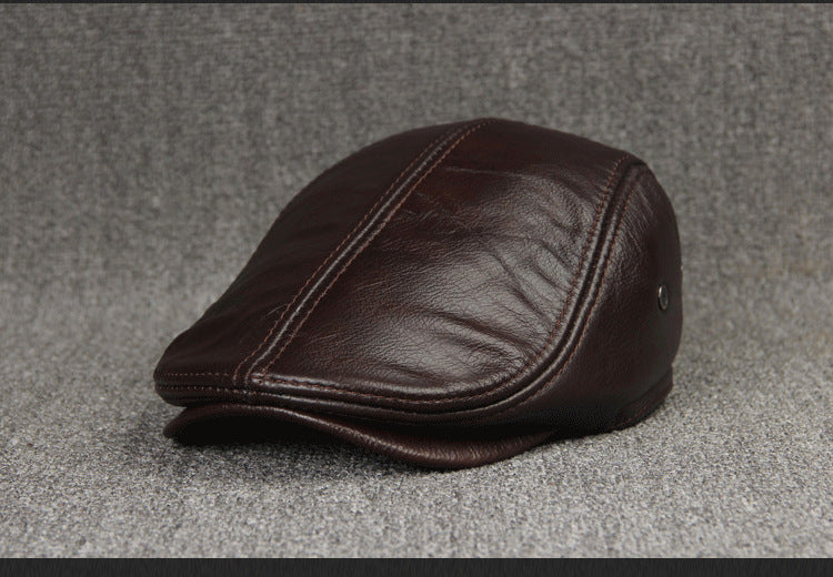 First Layer Cowhide Comfortable And Fashionable Sunscreen Beret - Urban Caps