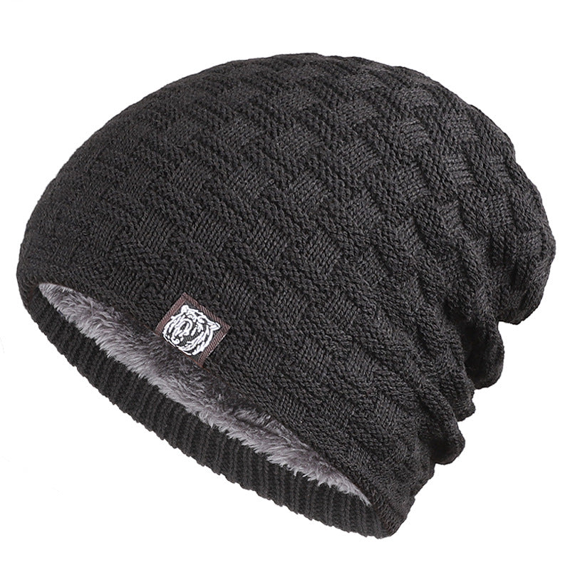 Tiger Label Fleece Warm Men's Hat: Cozy Style for Chilly Days - Urban Caps