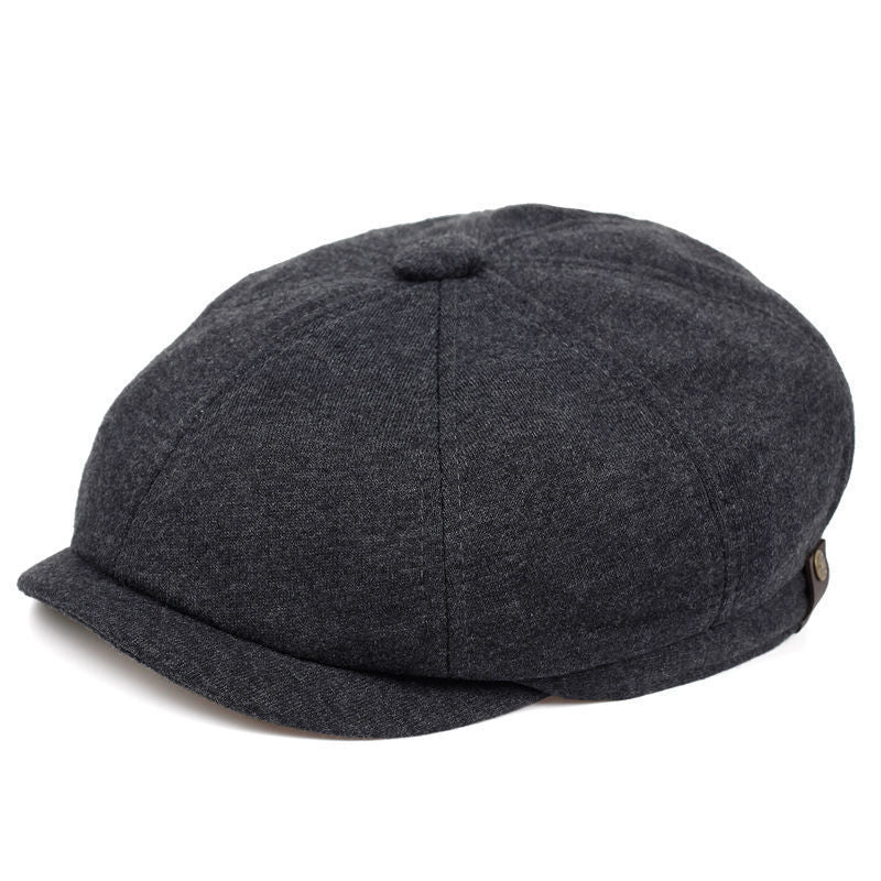 Retro Fashion Male British Wild Beret Octagonal Hat - Urban Caps