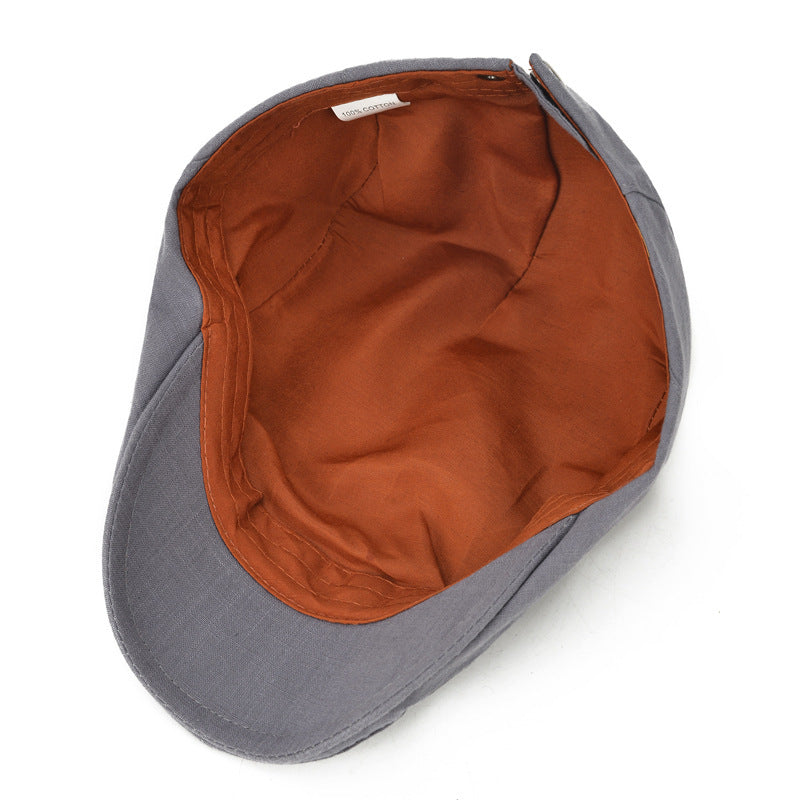 Cotton Solid Color Light Body Forward Cap, Outdoor Sunshade Beret - Urban Caps