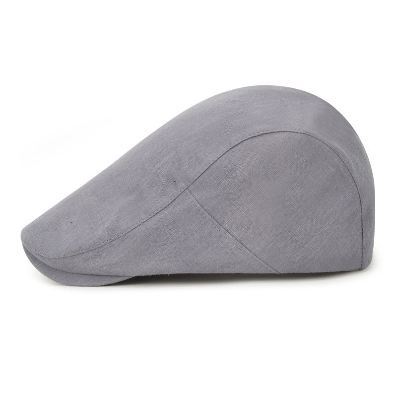 Cotton Solid Color Light Body Forward Cap, Outdoor Sunshade Beret - Urban Caps