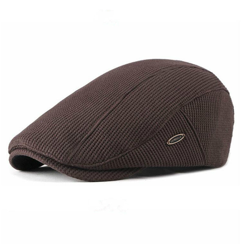 Beret Women's Knitted Wool Hat British Retro Men's Cap Light Board - Urban Caps