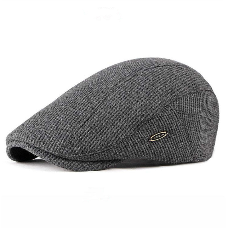 Beret Women's Knitted Wool Hat British Retro Men's Cap Light Board - Urban Caps