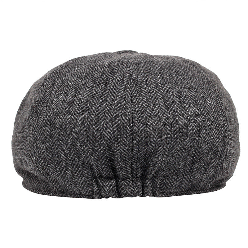 Vintage British-Style Octagonal Cap – Unisex Cotton-Blend Duckbill Hat - Urban Caps