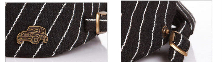 Baby's Striped Tweed Cheesecutter Hat – Soft Wool Cap for Ages 1–12 (Multiple Sizes)