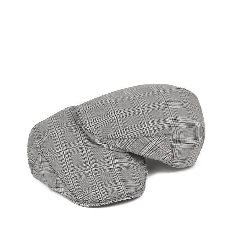 British Plaid Beret Hat Men's Forward Hat Casual Retro Duck Tongue Old Man Hat Day Thin Spring And Summer Tide - Urban Caps