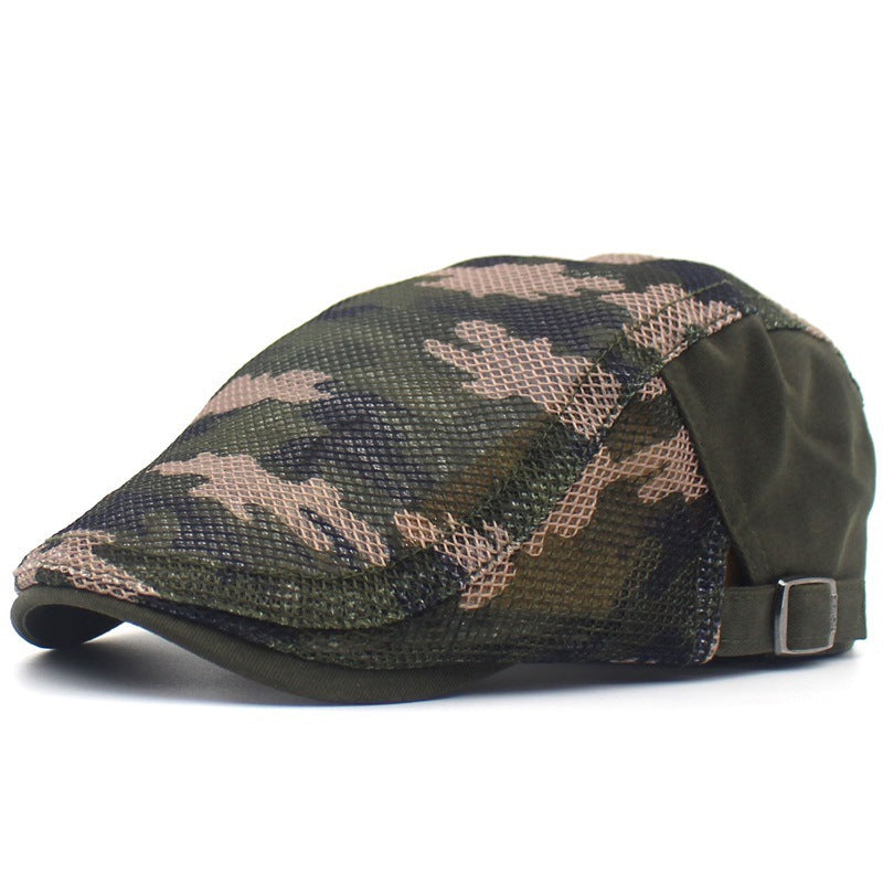 Camouflage Mesh Cloth Beret Men And Women Casual - Urban Caps