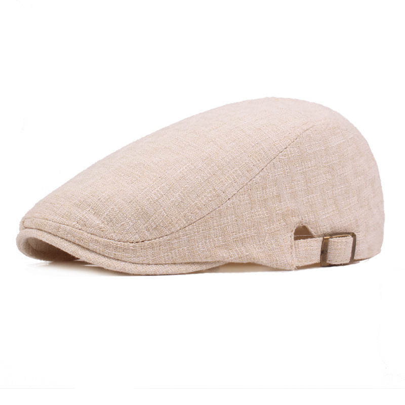 Retro Distressed Forward Hat Outdoor Tourist Hat Monochrome Beret - Urban Caps