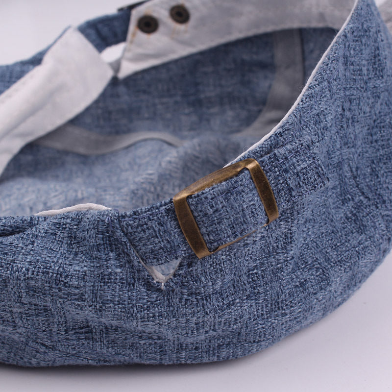 Retro Distressed Forward Hat Outdoor Tourist Hat Monochrome Beret - Urban Caps