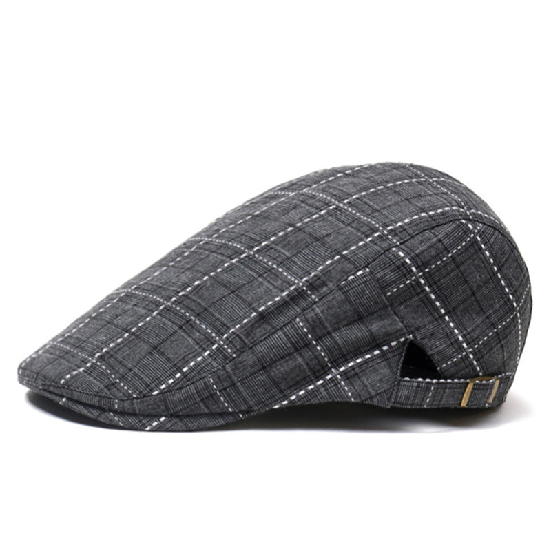 Peaked Cap Forward Cap Plaid Baseball Cap Visor Beret Sun Hat - Urban Caps