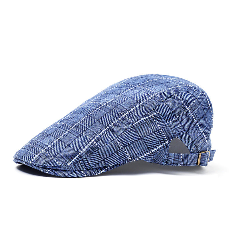 Peaked Cap Forward Cap Plaid Baseball Cap Visor Beret Sun Hat - Urban Caps