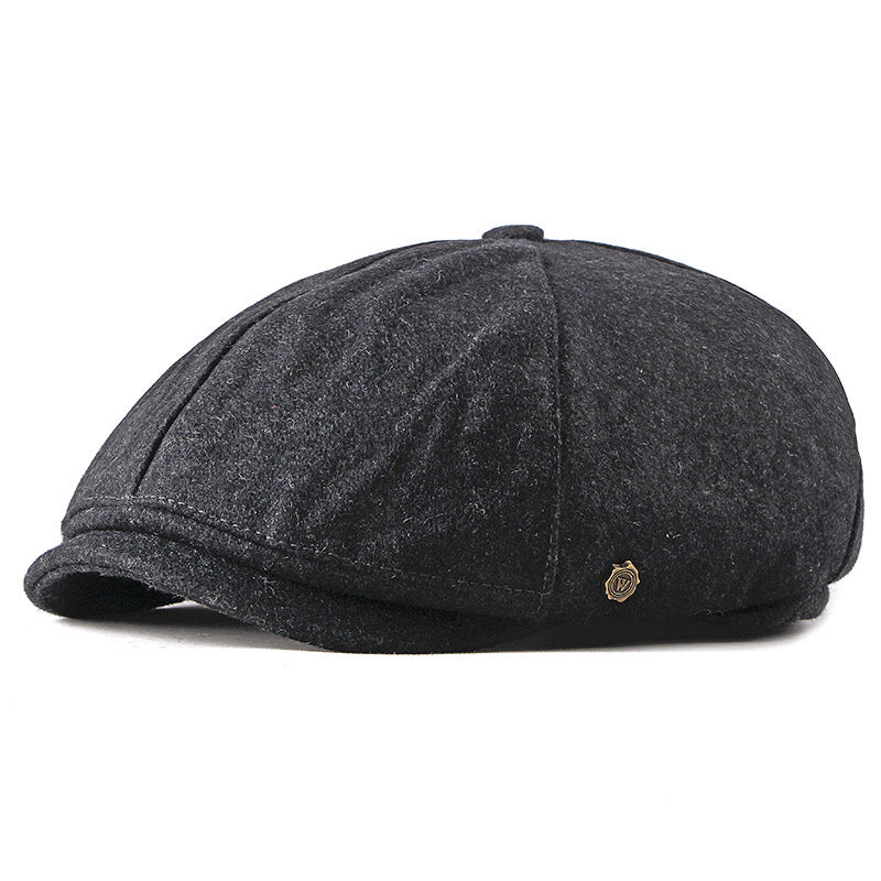Foreign Trade New Style Men's Painter Hat Korean Fashion Cap British Retro Beret Octagonal Hat Female General - Urban Caps