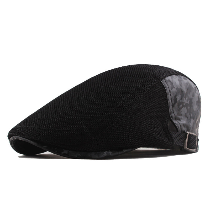Spring And Summer Hollow Mesh Beret Men - Urban Caps