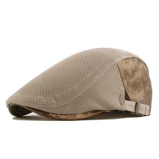 Spring And Summer Hollow Mesh Beret Men - Urban Caps