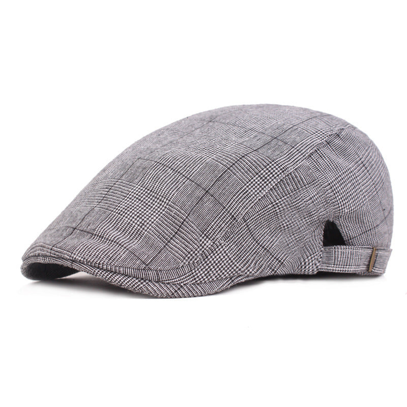 Comfortable And Fashionable Sunscreen Check Beret - Urban Caps