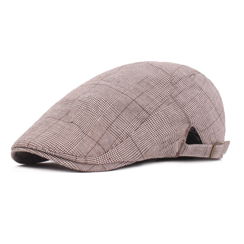 Comfortable And Fashionable Sunscreen Check Beret - Urban Caps