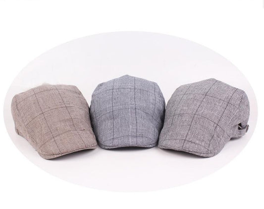 Comfortable And Fashionable Sunscreen Check Beret - Urban Caps
