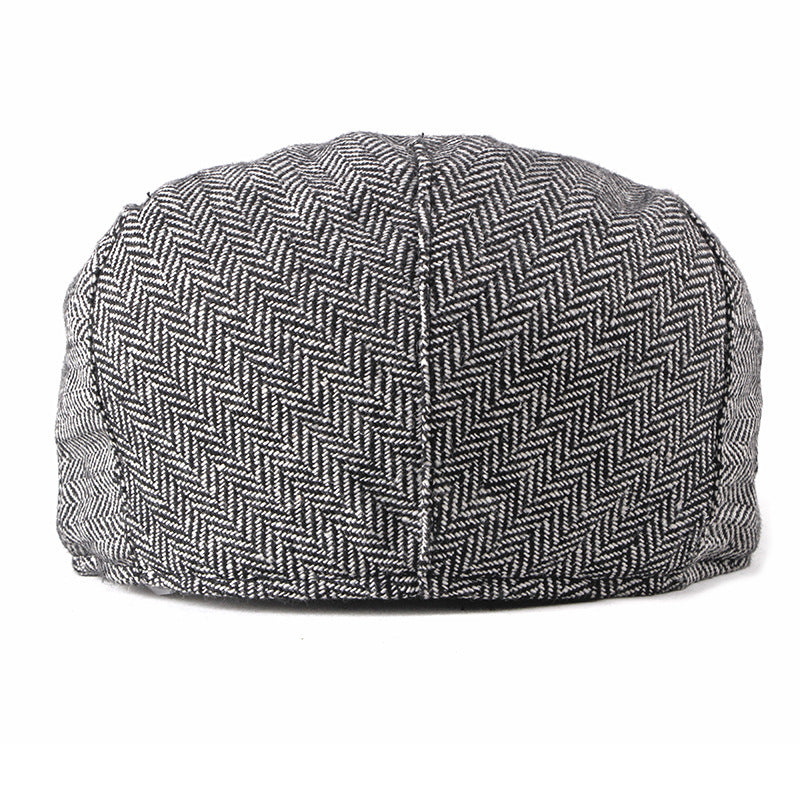 Men's Korean Fashion Simple Striped Beret - Urban Caps