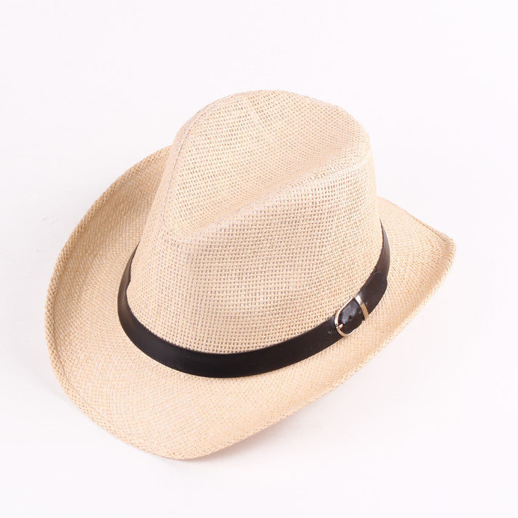 Summer Straw Weaving Along The Middle Of The Cowboy Hat Outdoors - Urban Caps