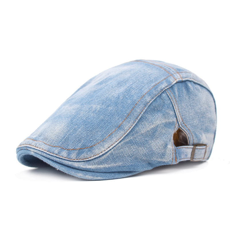 Women's Denim Beret – Vintage Washed Cotton Cap | 4 Stylish Designs - Urban Caps