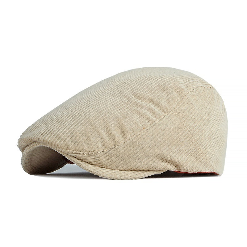 Kids Corduroy Retro Beret – Adjustable Flat Top Cap - Urban Caps