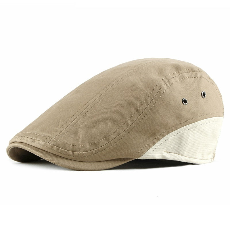 British Retro Lightweight Summer Beret – Adjustable Flat Top Cap - Urban Caps