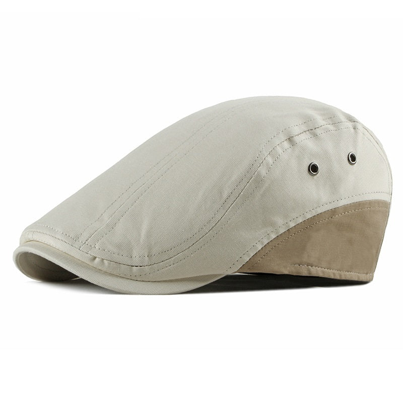 British Retro Lightweight Summer Beret – Adjustable Flat Top Cap - Urban Caps