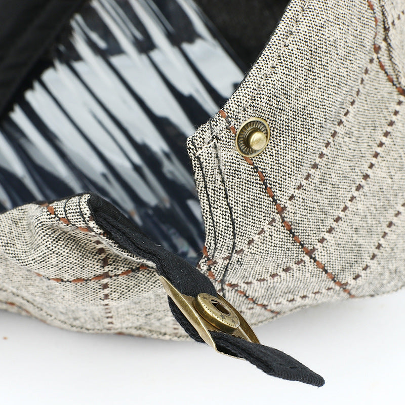 British Style Cotton Beret – Adjustable Outdoor Windproof Cap - Urban Caps