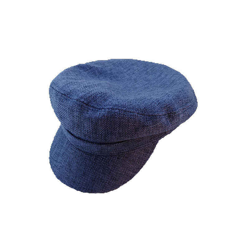 Retro Octagonal Beret – Cotton Linen Embroidered Cap | Adjustable M56–58cm - Urban Caps