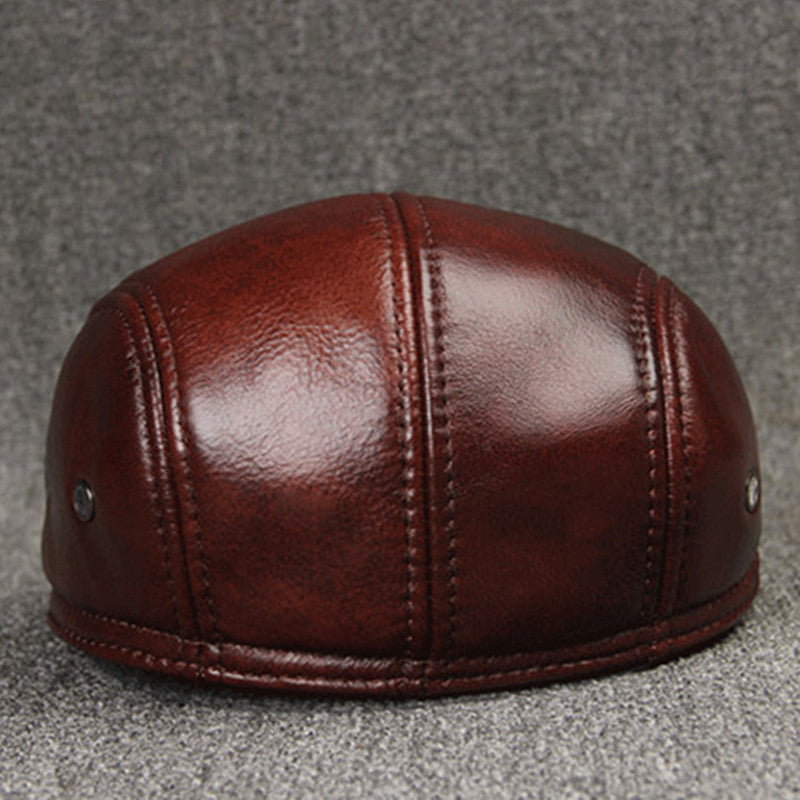 First Layer Cowhide Comfortable And Fashionable Sunscreen Beret - Urban Caps