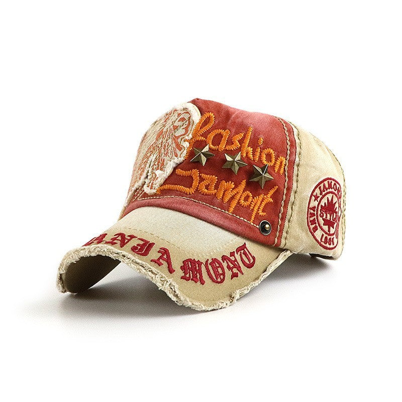 Indian Patch Letter Embroidery Casual Sun Hat - Urban Caps