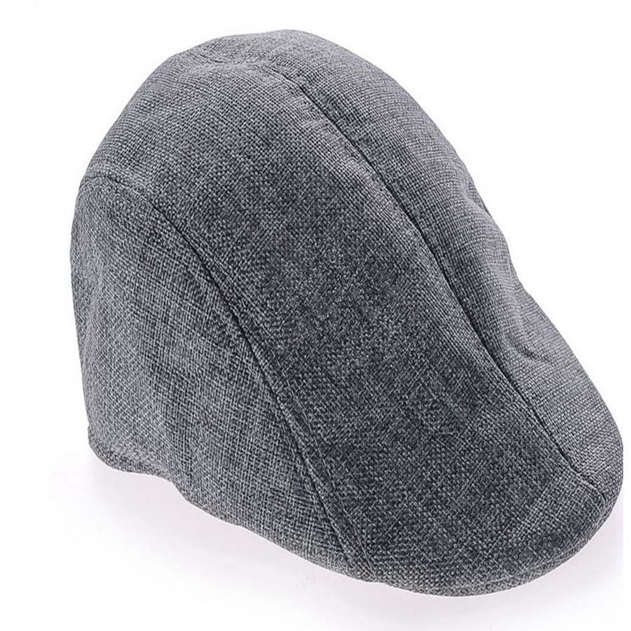 Breathable linen cotton duck tongue beret middle aged man - Urban Caps