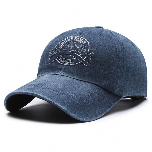 All-match Washed Denim Baseball Cap Distressed Hat Outdoor - Urban Caps