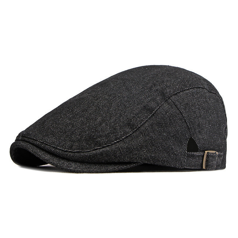 Simple Light Board Washed Denim Hat Men And Women All-match Retro Peaked Cap - Urban Caps