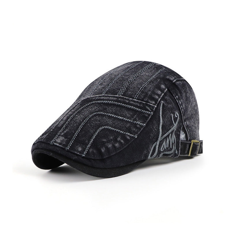 Washed Cotton Vintage Beret – Adjustable Duckbill Cap - Urban Caps