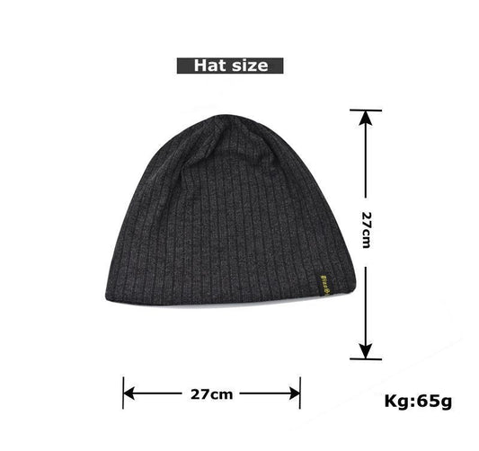 Baotou Thin Letter Embroidery Knitted Pile Hat - Urban Caps
