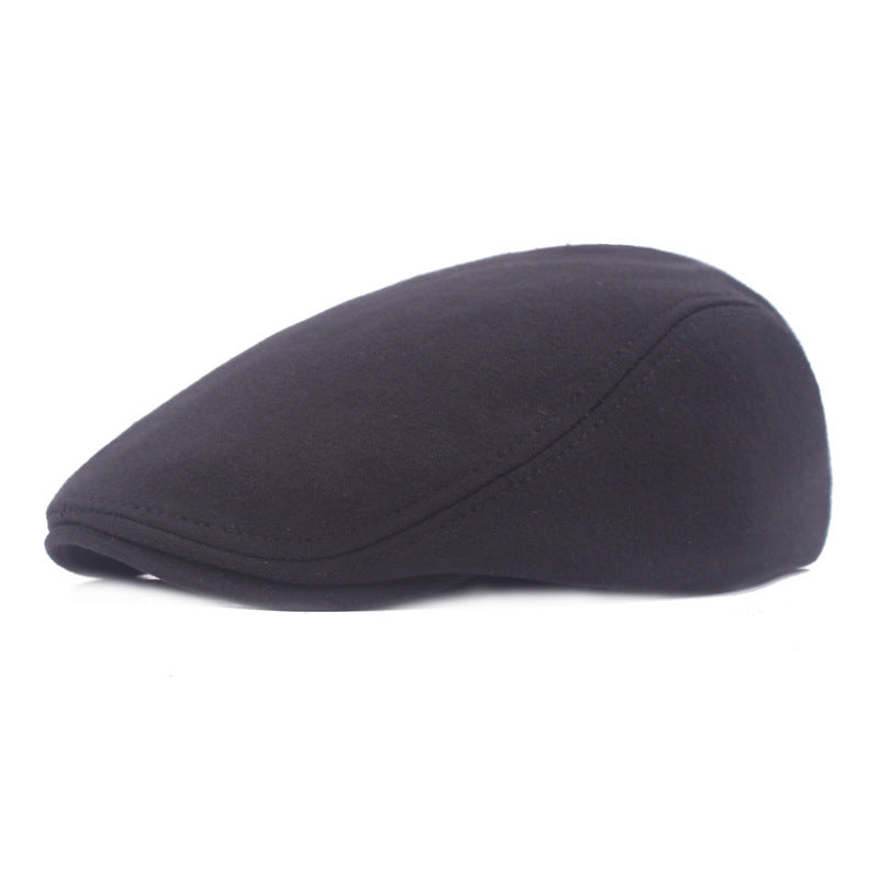 Men’s Adjustable Wool Felt Peaked Cap – Minimalist Tapered Style - Urban Caps